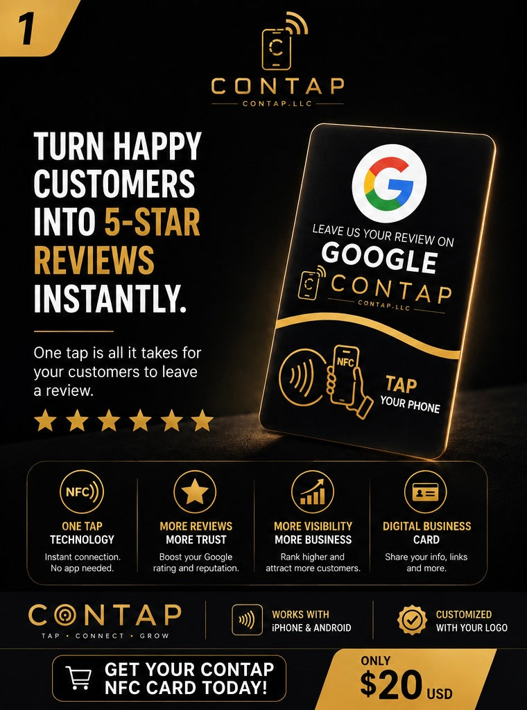 Contap NFC Google Review Card
