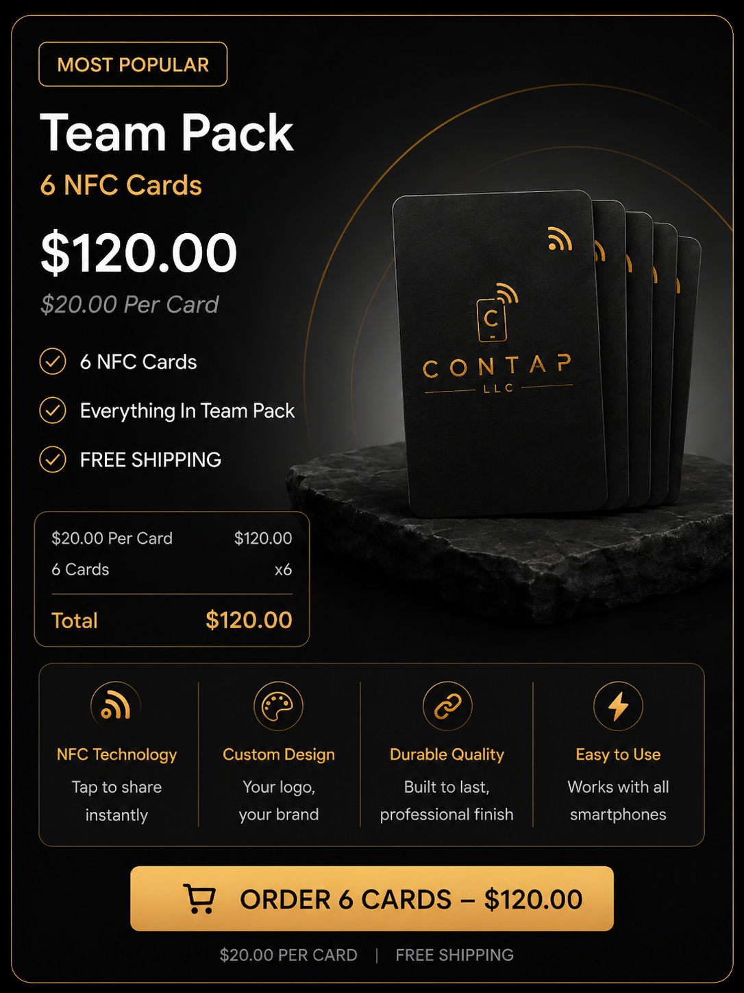 Team Pack – 6 NFC Cards