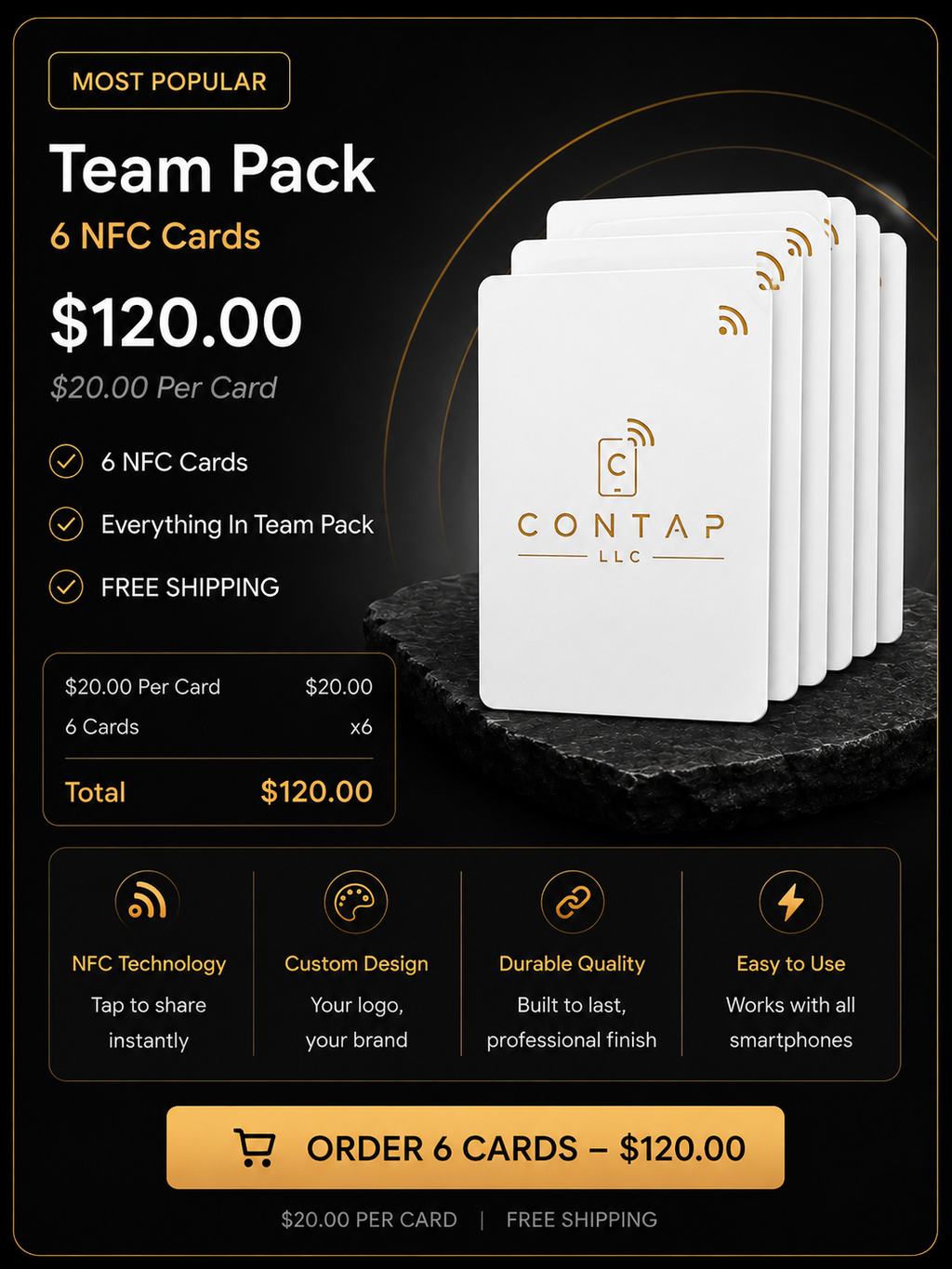 Team Pack – 6 NFC Cards