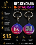 CONTAP NFC Instagram Keychain – Instant Follow with One Tap